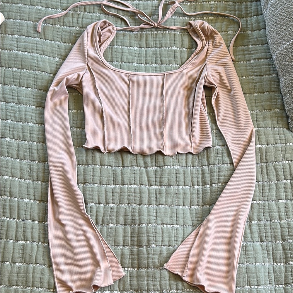 SHEIN Cropped Long-Sleeve Top